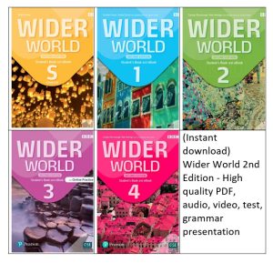 (Instant download) Wider World 2nd Edition - High quality PDF, audio, video, test, grammar presentation