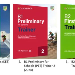 (Instant download) A2 Key for Schools Trainer 2 (2024), B1 Preliminary for Schools Trainer 2 (2024), B2 First for Schools Trainer 3 (2024) Six Practice tests with answers